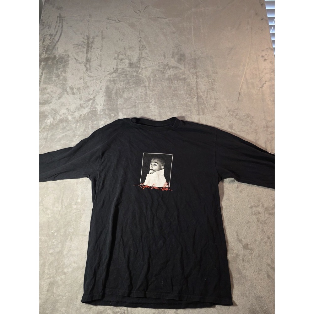 2Pac All Eyez On Me Long Sleeve Shirt Men Large Black Tupac Rap Graphic Tee